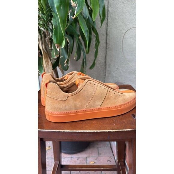 DANIEL PATRICK Size 9 Men's Orange Low Top Shoes Designer Used - Picture 6 of 11